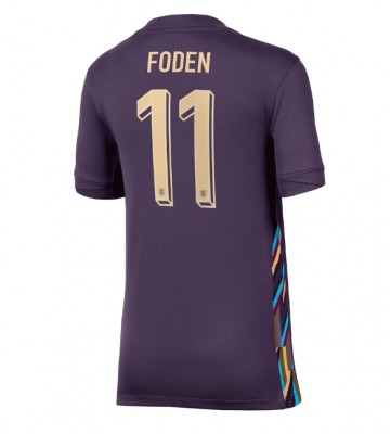 Inglaterra Phil Foden #11 Segunda Equipación Mujer Eurocopa 2024 Manga Corta